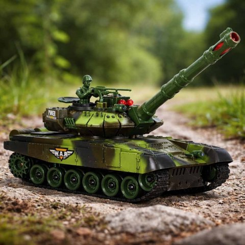 Czołg zdalnie sterowany na pilota RC War Tank 9993 2.4 GHz kamuflaż leśny