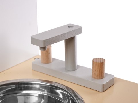 Kuchnia dla dzieci drewniana MDF MODERN CLASSIC akcesoria 82cm szara