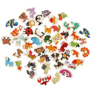 Puzzle dla dzieci układanka w puszce zwierzątka 48 puzzli 24 obrazki