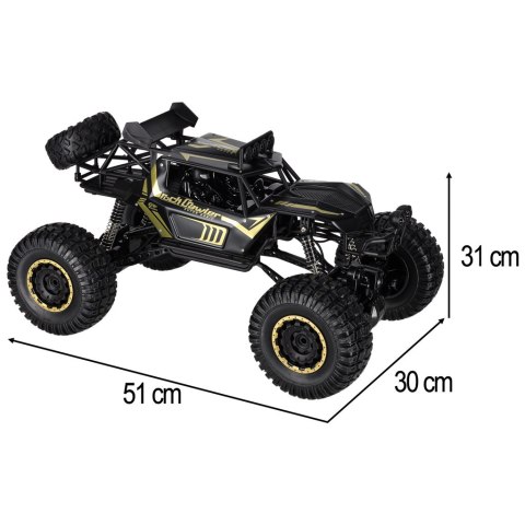 Samochód zdalnie sterowany 2,4GHz 1:8 51cm metal czarny