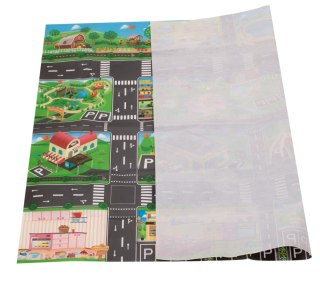 Mata edukacyjna do zabawy miasto ulica + znaki drogowe wodoodporna kolorowa 130x100cm