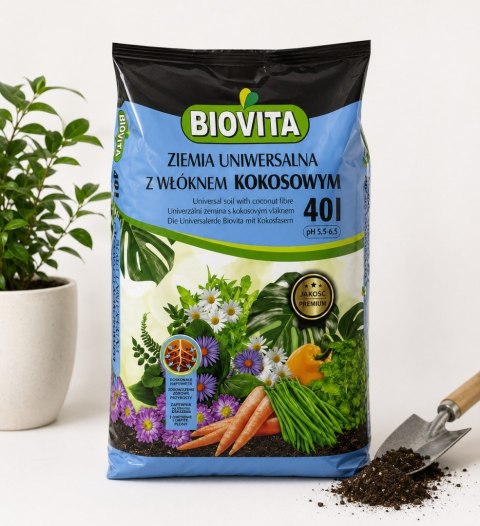 BIOVITA Ziemia z włóknem kokosowym premium 40L(60)