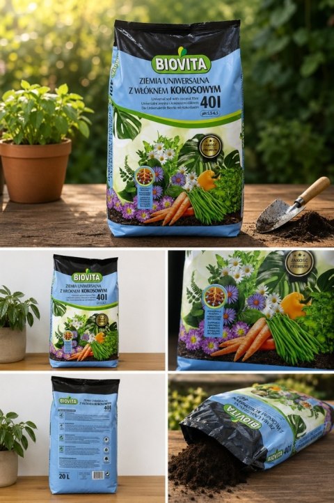 BIOVITA Ziemia z włóknem kokosowym premium 40L(60)