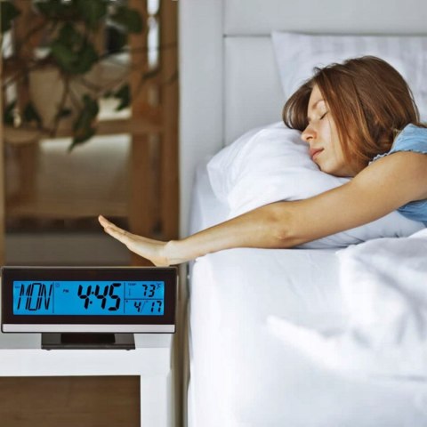Budzik elektroniczny cyfrowy z wyświetlaczem termometr data alarm zegarek