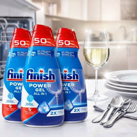 Finish All in One Żel do Zmywarki 1L Regular - Połysk i Czystość