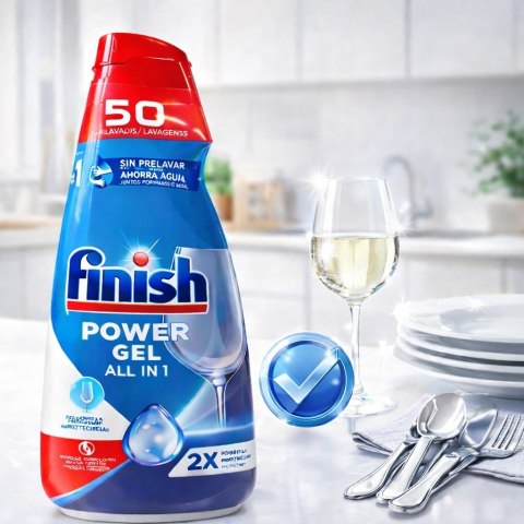 Finish All in One Żel do Zmywarki 1L Regular - Połysk i Czystość