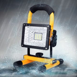 HALOGEN LAMPA ROBOCZA PRZENOŚNA MOCNY NAŚWIETLACZ BUDOWLANY AKUMULATOR 50W