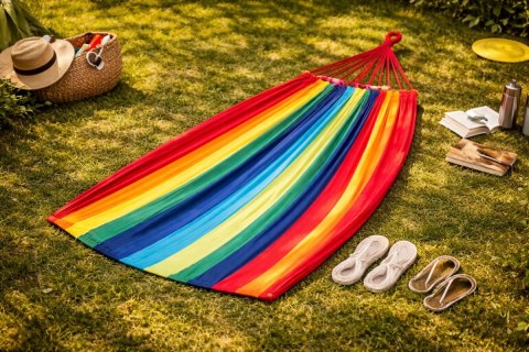 HAMAK OGRODOWY 200x80cm HUŚTAWKA LEŻAK WISZĄCY JEDNOOSOBOWY BUJAK