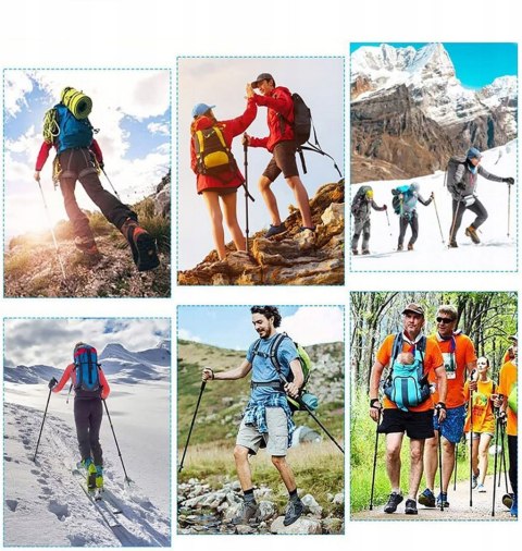 KIJ TREKKINGOWY KIJEK DO CHODZENIA PO GÓRACH NORDIC WALKING ROZSUWANE KIJKI