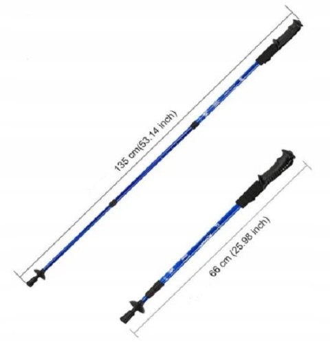 KIJ TREKKINGOWY KIJEK DO CHODZENIA PO GÓRACH NORDIC WALKING ROZSUWANE KIJKI