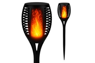 LAMPA SOLARNA OGRODOWA POCHODNIA LAMPKI SOLARNE DO OGRODU LED
