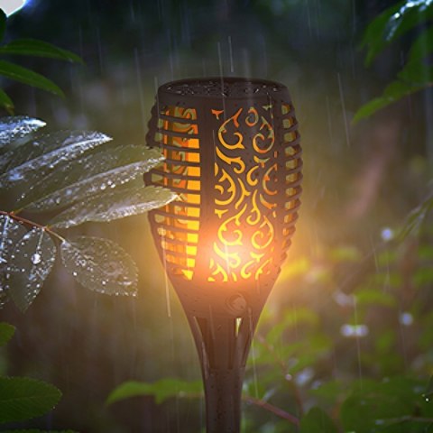 LAMPA SOLARNA OGRODOWA POCHODNIA LAMPKI SOLARNE DO OGRODU LED
