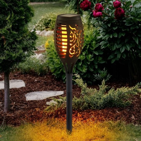LAMPA SOLARNA OGRODOWA POCHODNIA LAMPKI SOLARNE DO OGRODU LED