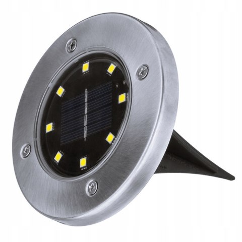 Lampki ogrodowe solar dysk rgb 8 led