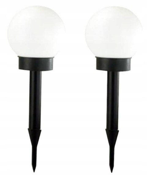 Lampki ogrodowe solar wbijana kula rgb 10 cm