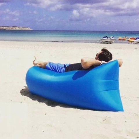 Leżak dmuchany Lazy Bag bez pompki - sofa powietrzna na plażę i camping