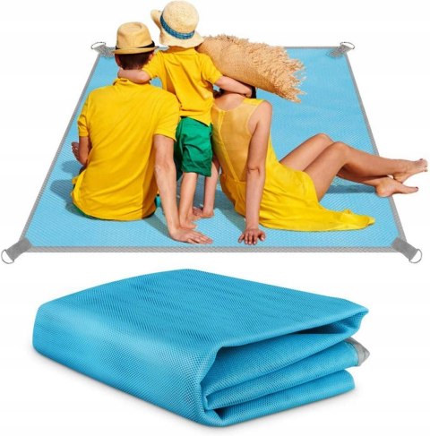 Mata plażowa koc na piknik biwak plaże siatka 200x150
