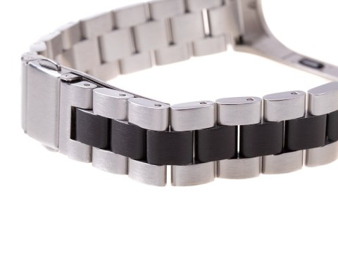 Pasek opaska Xiaomi Mi Band 3/ Xiaomi Mi Band 4 - srebrno czarna