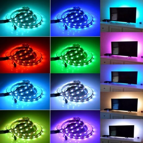 Taśma led 1m tv rgb + pilot