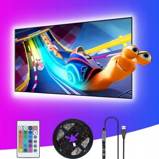 Taśma led 3m tv rgb + pilot