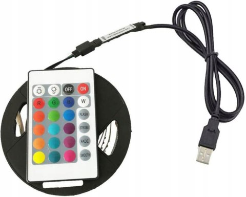 Taśma led 3m tv rgb + pilot