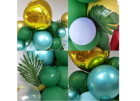 Duża girlanda balonowa 142 balony- zielona