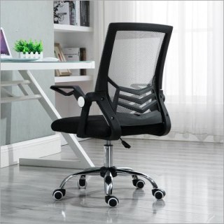 Ergonomiczny obrotowy fotel biurowy, krzesło z siatki- czarny