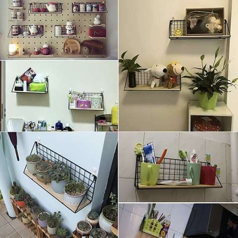 Półka ścienna styl LOFT 29,5 cm- czarna