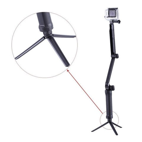 Statyw Monopod łamany do kamerki sportowej GoPro 3-Way - czarny