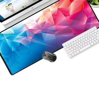 Gamingowa podkładka pod myszkę i klawiaturę dla graczy rozm 30x80cm - kolorowe kształty
