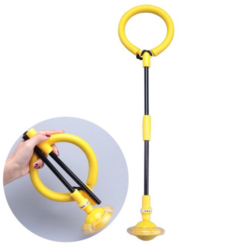 Hula hop skakanka na nogę składana dla dzieci z Diodami LED, żółta