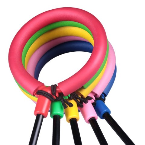 Hula hop skakanka na nogę składana dla dzieci z Diodami LED, żółta