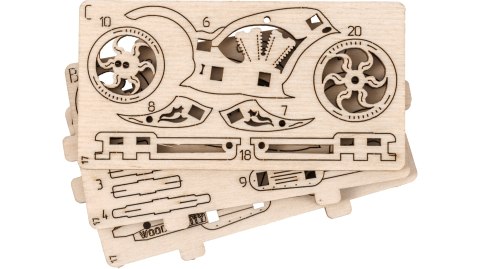Drewniane Puzzle 3D - Motocykl Chopper