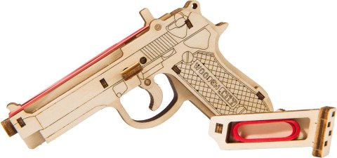 Drewniane Puzzle 3D - Pistolet The Legend BRT-9