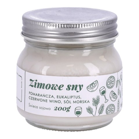 Zapachowa świeca Premium - Zimowe sny / Polski produkt