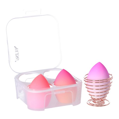 Beauty Blender Box Ombre - Zestaw gąbek do makijażu 3szt.+ stojak na gąbki BLING, typ II