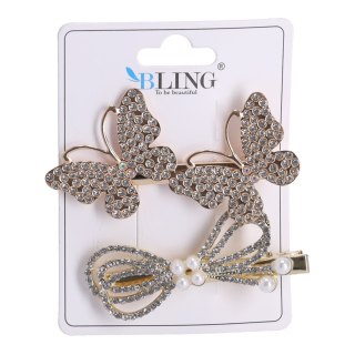 Spinki, wsuwki do włosów BLING 2 szt. - złota, typ VI