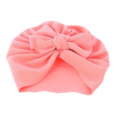 Turban Niemowlęcy z Kokardką – Różowy dla Dziewczynki  iROVEXO