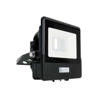 Naświetlacz LED SMD 10W z Czujnikiem Ruchu Barwa 4000K, Obudowa Czarna - V-TAC