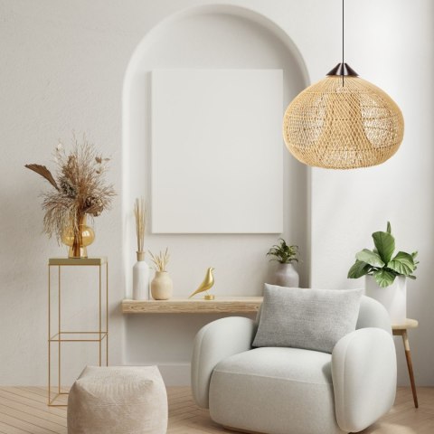 Dekoracyjna rattanowa lampa wisząca - 50 cm (naturalny kolor)
