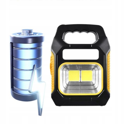 HALOGEN LED PRZENOŚNY Z AKUMULATOREM MAŁA WARSZTATOWA LAMPA Z ŁADOWARKĄ USB