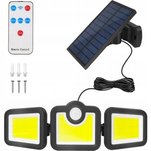 LAMPA SOLARNA LED 3w1 ZEWNĘTRZNA ULICZNA OGRODOWA CZUJNIK RUCHU I ZMIERZCHU (40)