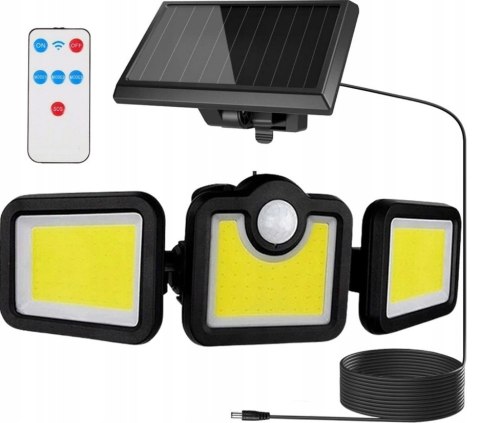 LAMPA SOLARNA LED 3w1 ZEWNĘTRZNA ULICZNA OGRODOWA CZUJNIK RUCHU I ZMIERZCHU (40)