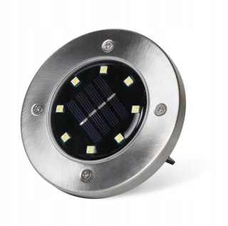 LAMPKA OGRODOWA SOLARNA DYSK LED WBIJANA NAJAZDOWA GRUNTOWE LAMPY DYSKI