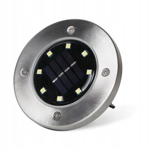 LAMPKA OGRODOWA SOLARNA DYSK LED WBIJANA NAJAZDOWA GRUNTOWE LAMPY DYSKI