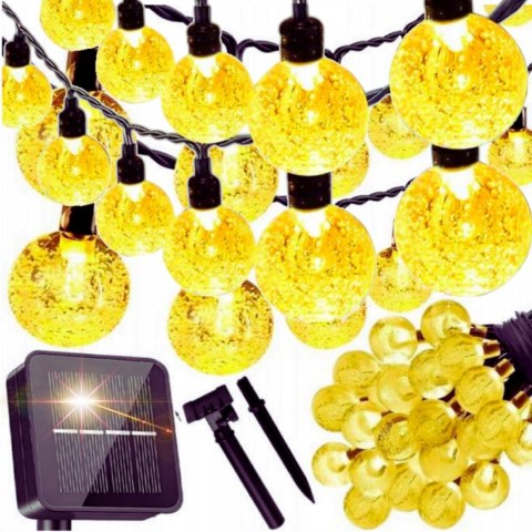 Lampki ogrodowe solar kulki 50led/5m ww
