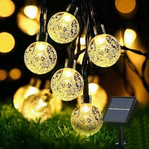 Lampki ogrodowe solar kulki 50led/5m ww