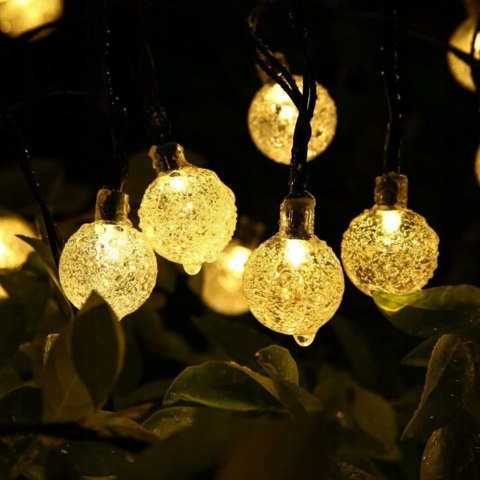 Lampki ogrodowe solar kulki 50led/5m ww