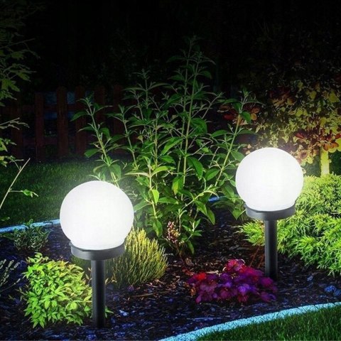 Lampki ogrodowe solar wbijana kula 10 cm