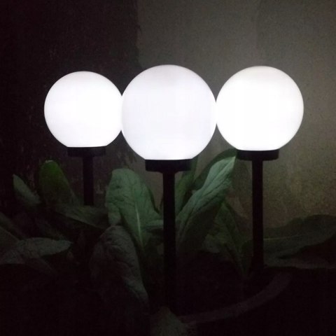 Lampki ogrodowe solar wbijana kula 10 cm